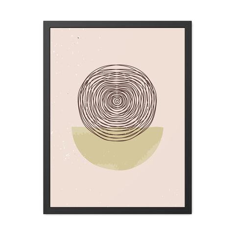 Blend 3 - Minimalist Framed Poster - Abstract Circular Design for Modern Decor