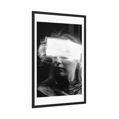 Flash of light - Portrait - Abstract Framed Poster - Modern Wall Art for Creative Spaces