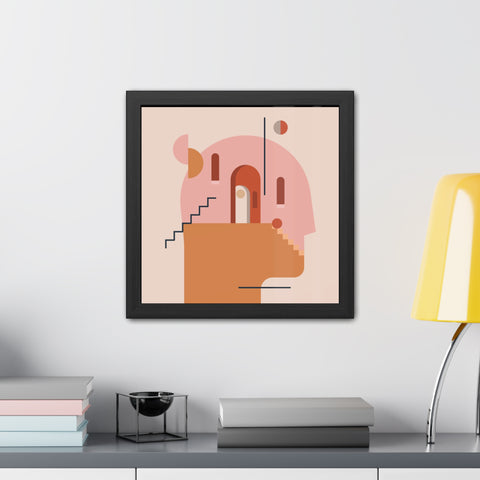 Homehead - Modern Abstract Framed Poster - Minimalist Wall Art for Home Decor