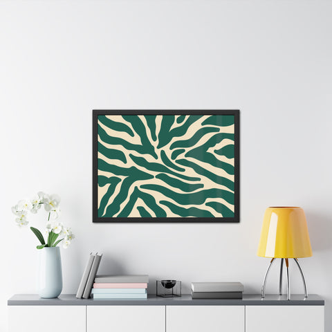 Mer 3 - Abstract Zebra Print Framed Poster - Modern Wall Art for Home Décor