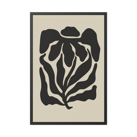 Boho Floral 3 - Abstract Leaf Framed Poster | Modern Wall Art Decor for Nature Lovers