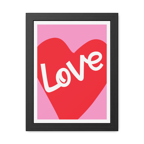 Lovin' - Love Heart Wall Art - Framed Poster, Romantic Decor for Home & Special Occasions
