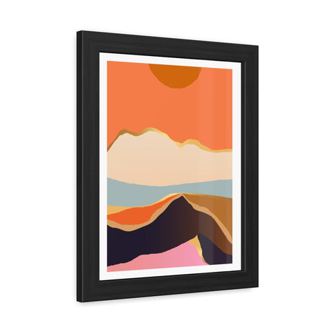 South 2 - Abstract Mountain Framed Poster - Modern Wall Art for Home Decor