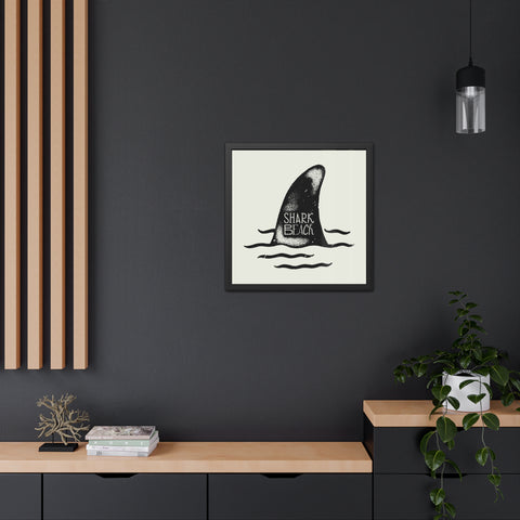 Shark Beach Framed Poster - Wall Art for Beach Lovers