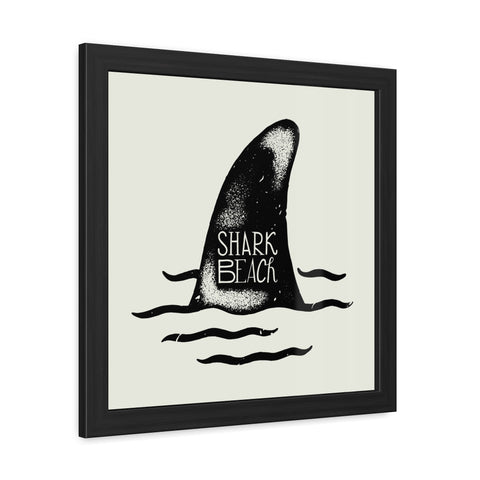 Shark Beach Framed Poster - Wall Art for Beach Lovers