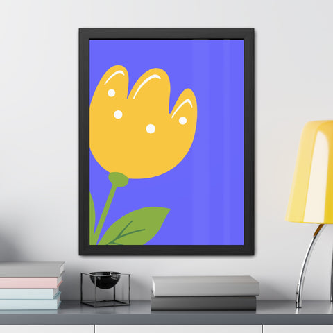 Childrana 5 - Bright Yellow Flower Framed Poster - Cheerful Home Decor for Spring Celebrations