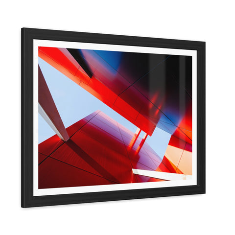 Red Architecture - Modern Framed Art Posters - Abstract Red Architecture Wall Decor