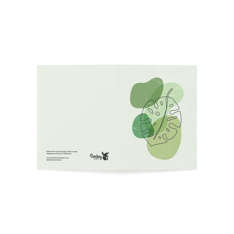 Monstera Greeting Card — Abstract / Botanical Greeting Card - Illustrated, Beautiful, Modern