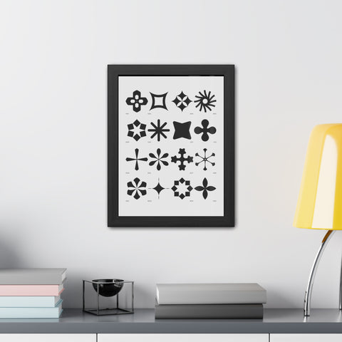 Gridlock 1 - Modern Geometric Framed Poster Art - Stylish Decor for Home and Office