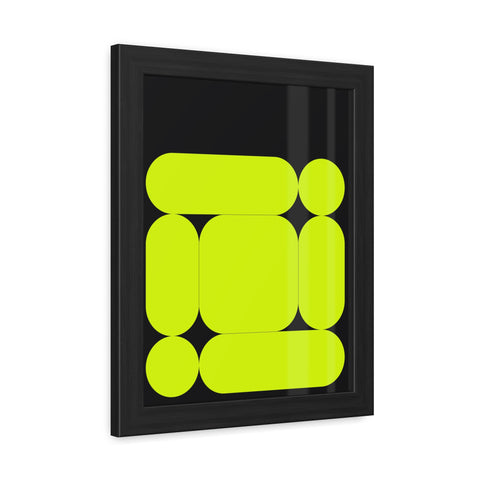 Modernica 3 - Modern Abstract Framed Poster - Vibrant Geometric Wall Art