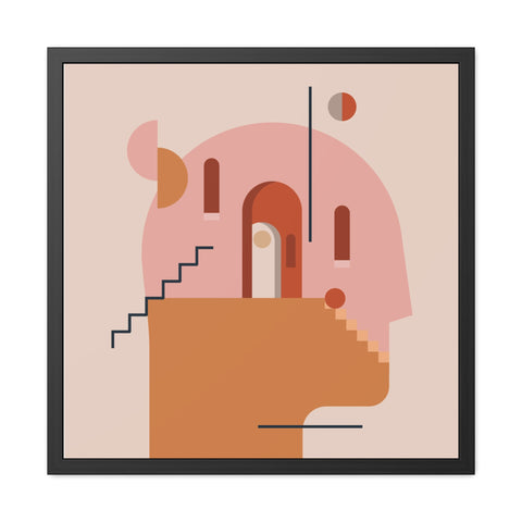 Homehead - Modern Abstract Framed Poster - Minimalist Wall Art for Home Decor