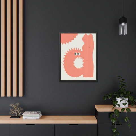 Lettermon d - Whimsical Framed Posters - Fun and Unique Wall Art for Playful Spaces