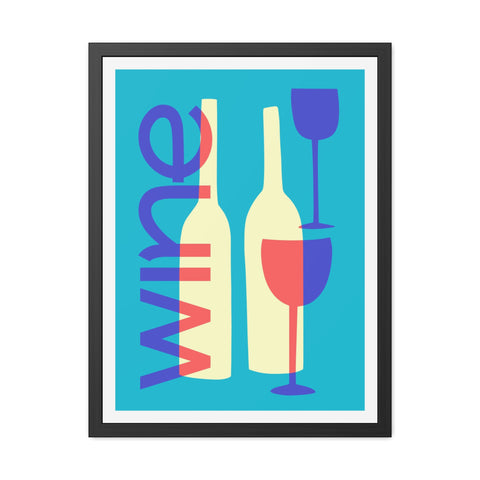 Wine Country 7 - Modern Wine Framed Poster - Colorful Wall Art for Wine Lovers