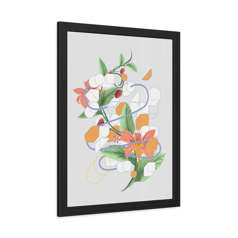 Lavish 3 - Floral Abstract Framed Poster - Modern Art for Home Decor