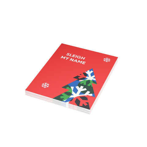 "Sleigh My Name" Christmas Greeting Card — Christmas / Holiday Greeting Card - Illustrated, Modern