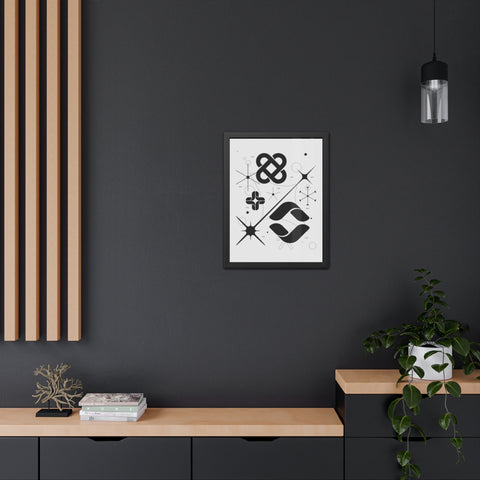 Gridlock 2 - Modern Abstract Framed Posters - Minimalist Wall Art for Home Decor