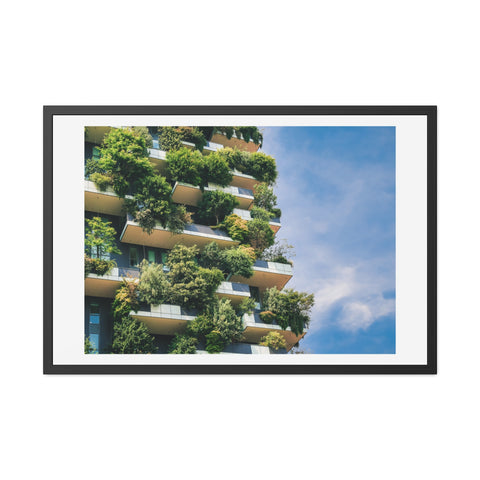 Green Urban - Eco-Friendly Framed Poster - Urban Oasis Greenery Wall Art