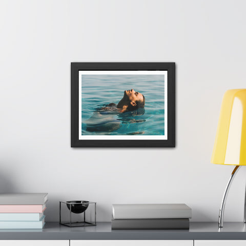 The Dip - Serene Woman Framed Poster - Tranquil Wall Art for Home Decor