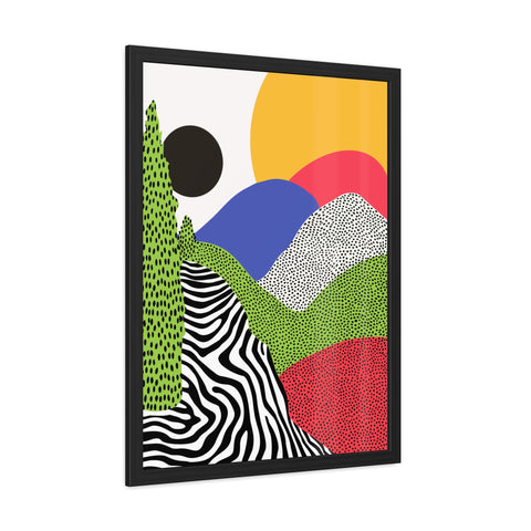 Cristobal 4 - Colorful Landscape Framed Poster - Modern Wall Art for Home Decor