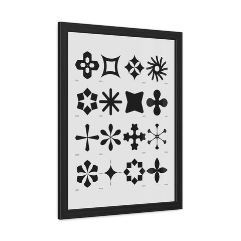 Gridlock 1 - Modern Geometric Framed Poster Art - Stylish Decor for Home and Office