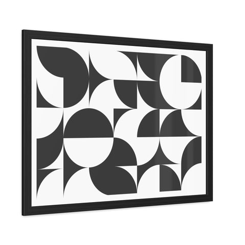 Horizon Grid 3 - Modern Geometric Framed Poster for Stylish Home Decor