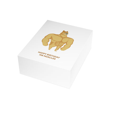 “Happy Birthday Mr Muscles” Muscle Doge Birthday Card — Birthday Greeting Card - Illustrated, Funny, Snarky, Modern