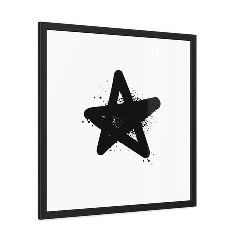Graffiti 1 - Minimalist Star Wall Art - Framed Poster for Modern Decor