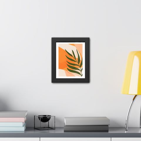 Agora 4 - Tropical Leaf Framed Poster | Modern Wall Art for Home Decor