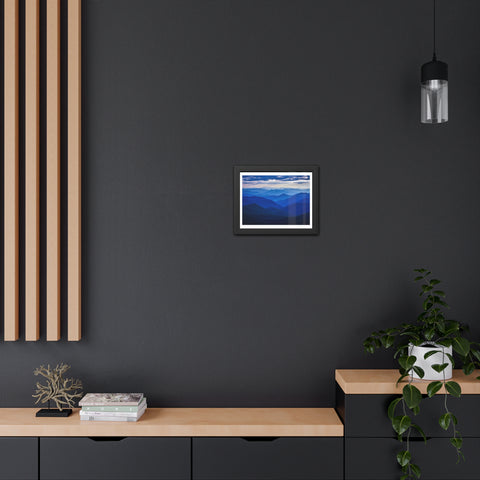 Bluescape - Serene Mountain Landscape Framed Poster – Perfect Wall Art for Nature Lovers