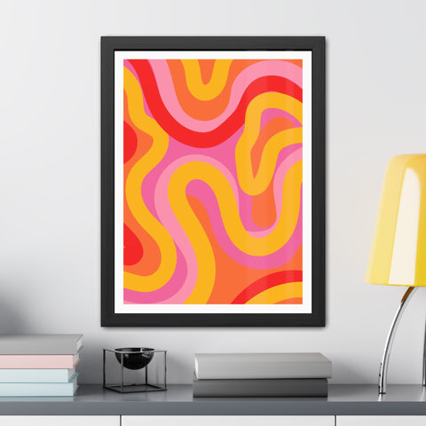 Natural Formation 5 - Vibrant Abstract Framed Poster - Funky Wall Art for Home Decor