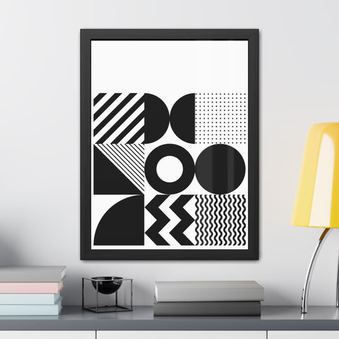 Modern Geometric Framed Poster for Stylish Home Decor