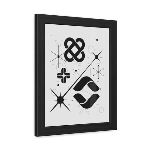Gridlock 2 - Modern Abstract Framed Posters - Minimalist Wall Art for Home Decor