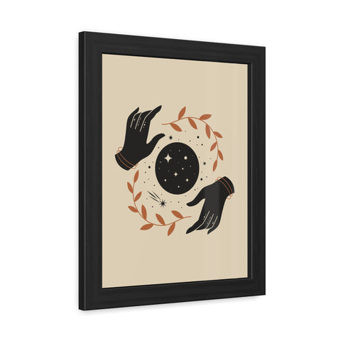 Witchcraft - Celestial Hands Framed Poster – Bohemian Wall Art for Home Decor