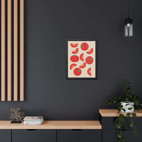Tomatos off the vine - Framed Poster - Vibrant Wall Art for Kitchen Decor