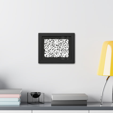 Smith 2 - Abstract Art Framed Poster – Modern Black and White Wall Decor for Home & Office