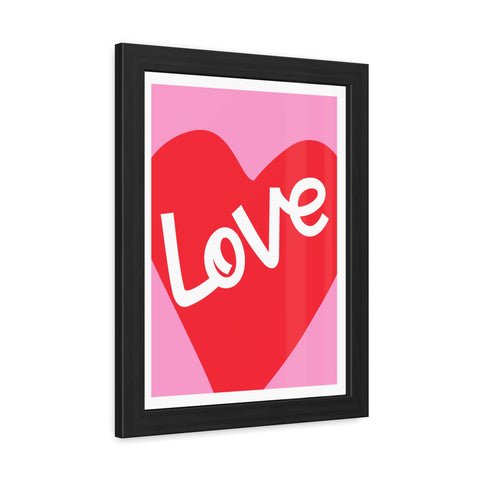 Lovin' - Love Heart Wall Art - Framed Poster, Romantic Decor for Home & Special Occasions