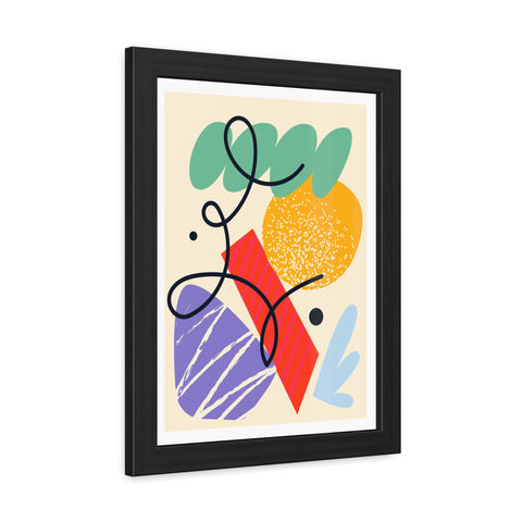 Kurian 3 - Abstract Geometric Framed Poster - Modern Wall Art for Home Décor