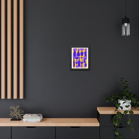 Sonoma 1 - Colorful Wine Bottles Framed Poster | Modern Art for Home Decor