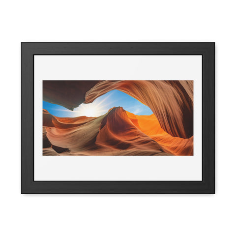 Rock Formation 2 - Desert Landscape Framed Poster - Stunning Canyon Art Decor for Home
