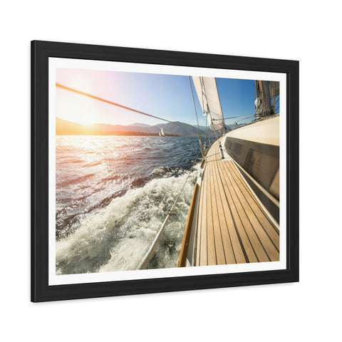 Sailing - Framed Poster - Nautical Wall Art for Beach Lovers & Boaters