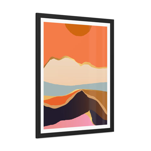 South 2 - Abstract Mountain Framed Poster - Modern Wall Art for Home Decor