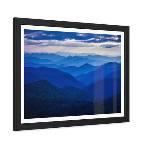 Bluescape - Serene Mountain Landscape Framed Poster – Perfect Wall Art for Nature Lovers