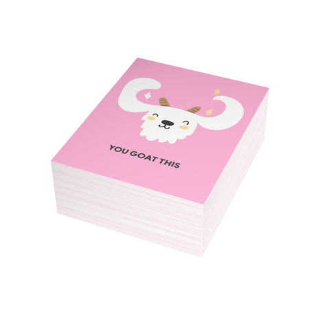 "You Goat This" Encouragement Card — Motivational / Encouragement Greeting Card - Illustrated, Funny, Snarky, Modern