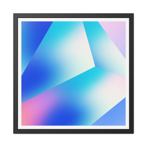 Prisma 1 - Abstract Blue Framed Posters - Modern Art Decor for Home & Office