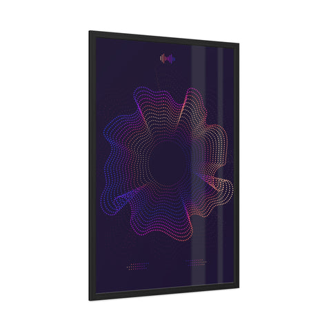Sound Nova 2 - Vibrant Abstract Wave Framed Poster - Modern Wall Art for Music Lovers