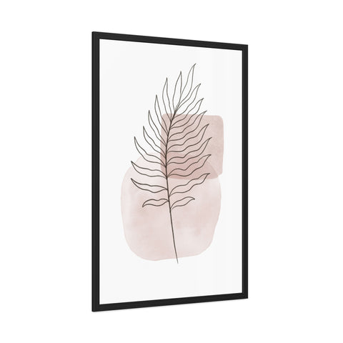 Fall 1 - Minimalist Fern Art Framed Poster - Modern Wall Decor for Home & Office
