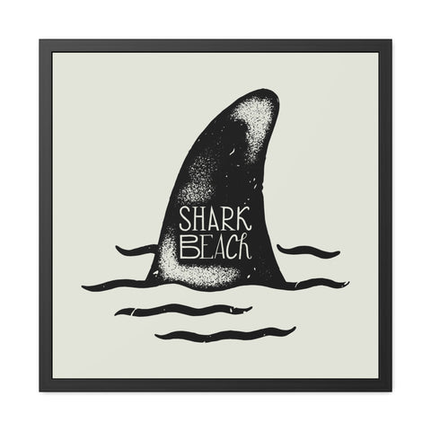 Shark Beach Framed Poster - Wall Art for Beach Lovers