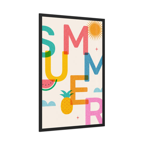 Summer 1 - Colorful Summer Framed Poster - Vibrant Tropical Wall Art