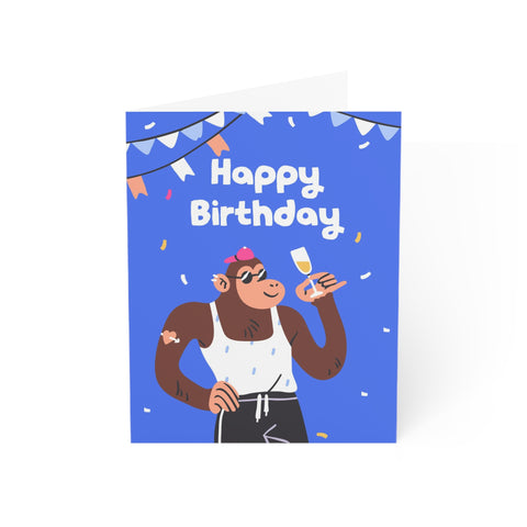 Happy Birthday (Cool Monkey) - Greeting Card