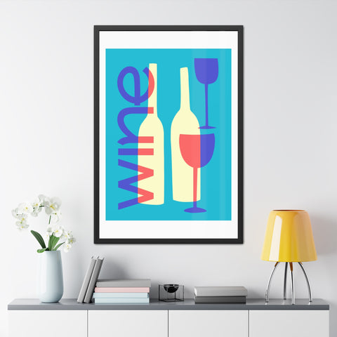 Wine Country 7 - Modern Wine Framed Poster - Colorful Wall Art for Wine Lovers
